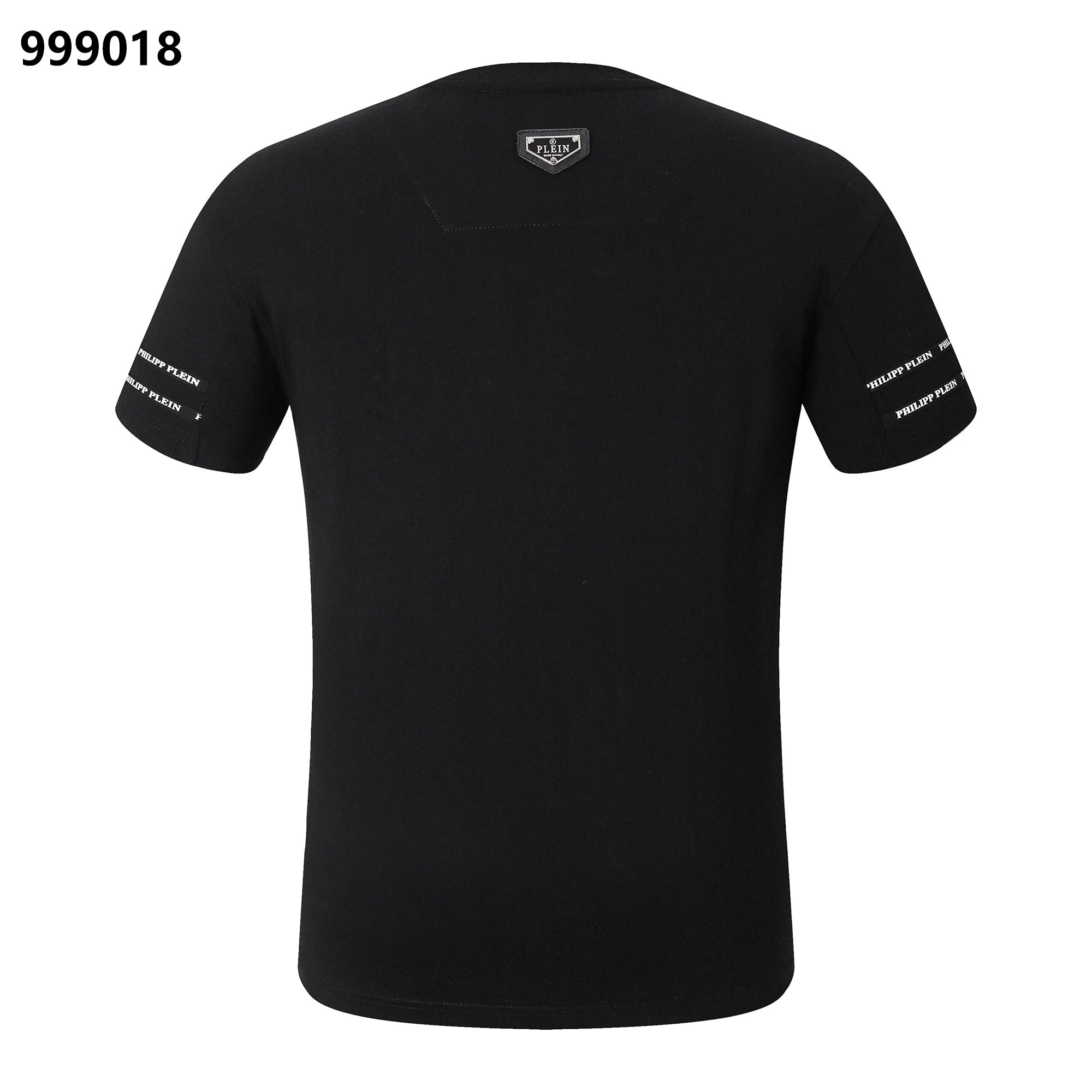 PHILIPP PLEIN メタルレタリング入りラウンドネックTシャツ
