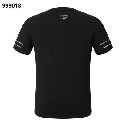 PHILIPP PLEIN Round-Neck T-Shirt with Metal Letters