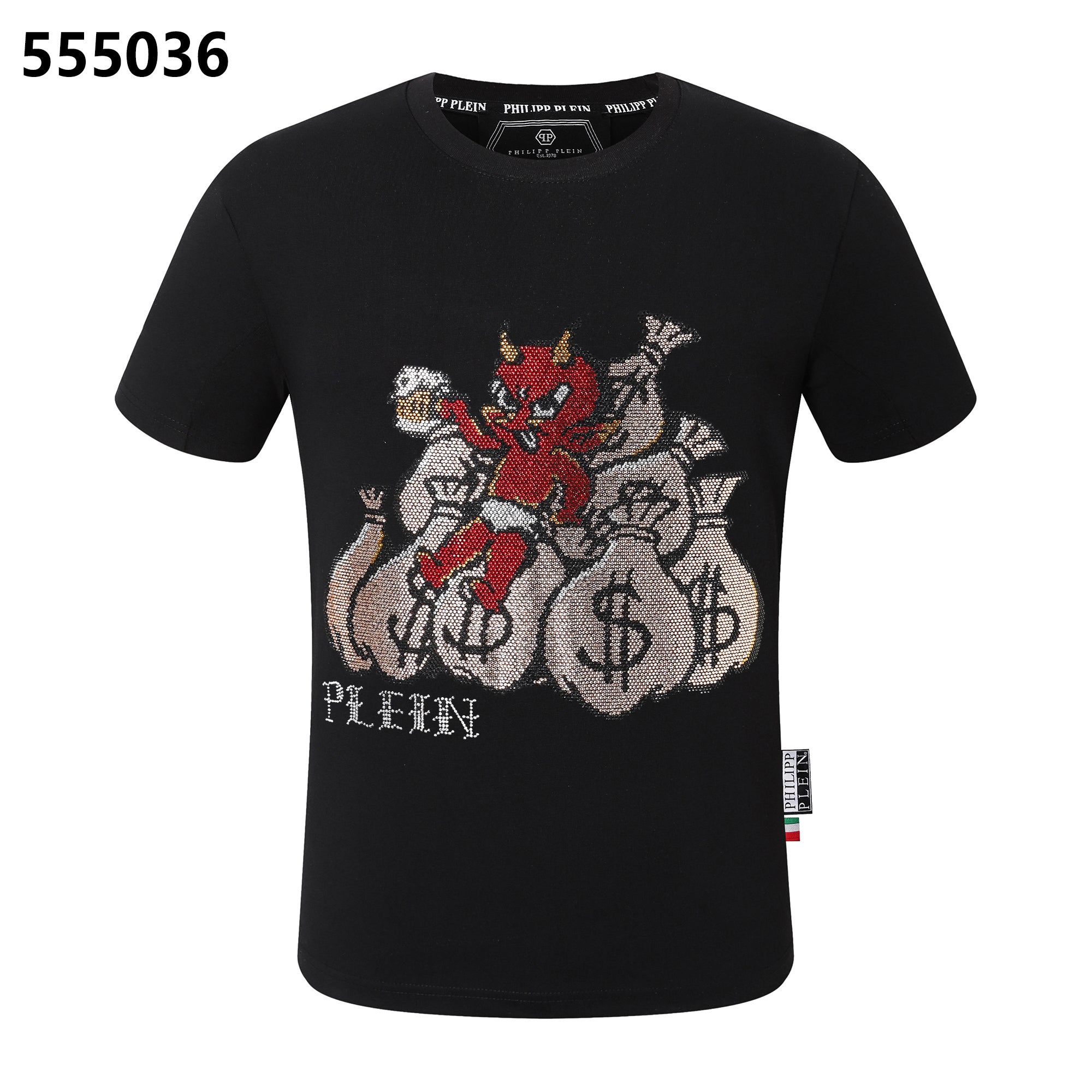 PHILIPP PLEIN デーモンプリントクルーネックTシャツ