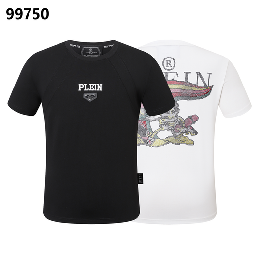 PHILIPP PLEIN Skull-Print Rhinestone-Embellished Crew-Neck T-Shirt