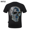 PHILIPP PLEIN スカルプリント ラインストーン装飾 クルーネック Tシャツ