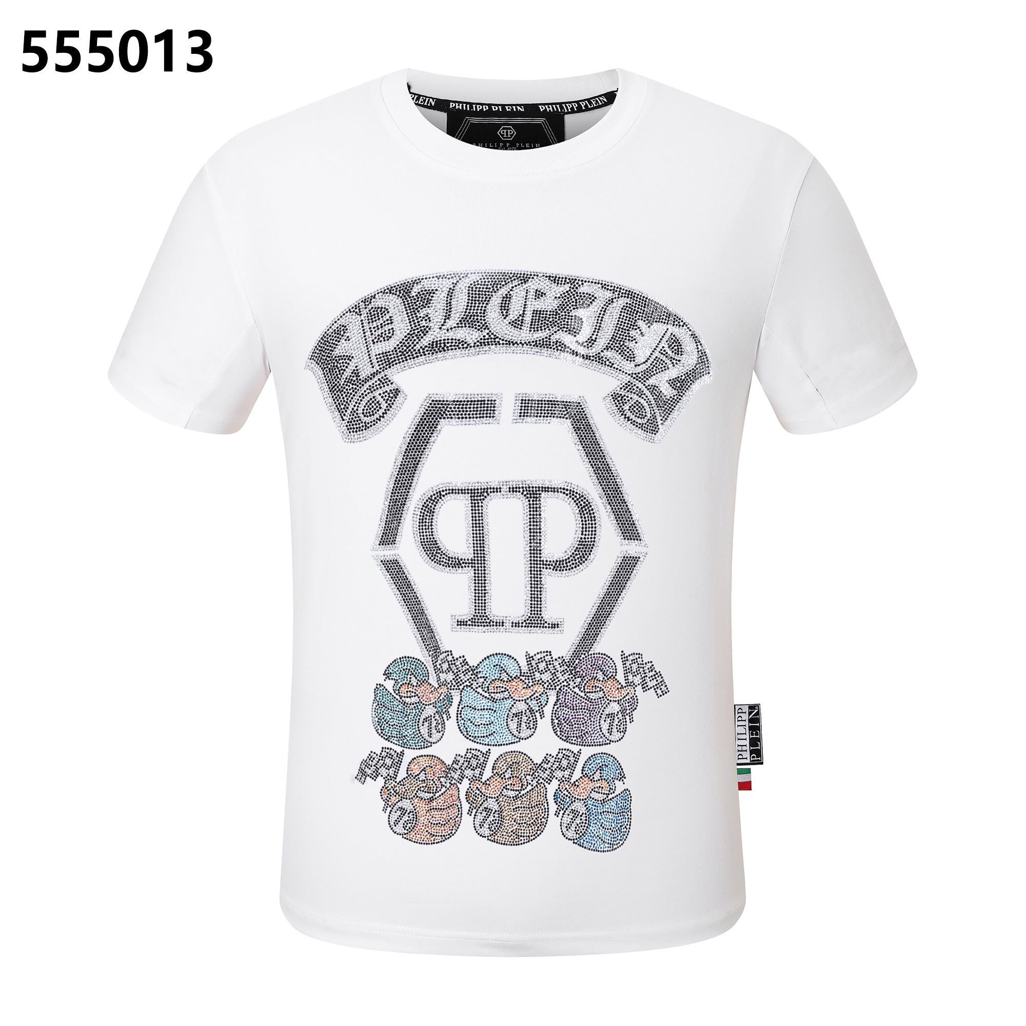 PHILIPP PLEIN 6匹のアヒルデザインTシャツ（ラウンドネック）