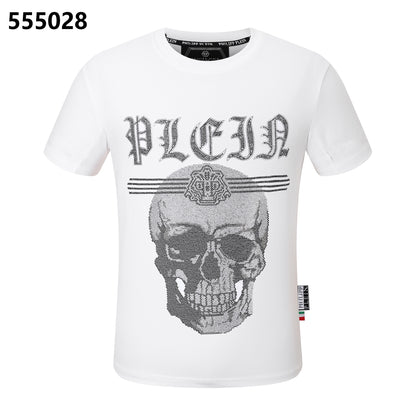 PHILIPP PLEIN T-Shirt mit Rundhalsausschnitt und Totenkopf-Print