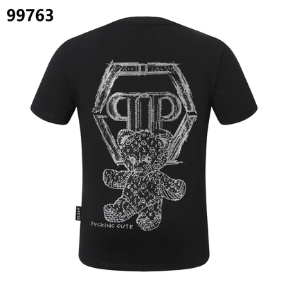 PHILIPP PLEIN T-Shirt mit Bärenstickerei und Rundhalsausschnitt
