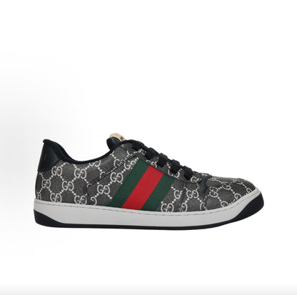 GUCCI Screener “Dirty” Sneakers, Men's, Black and Gray