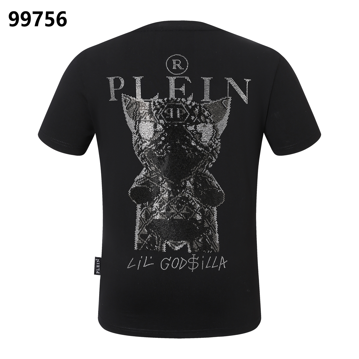 PHILIPP PLEIN T-Shirt „Little Dinosaur“ mit Strasssteinen und Rundhalsausschnitt