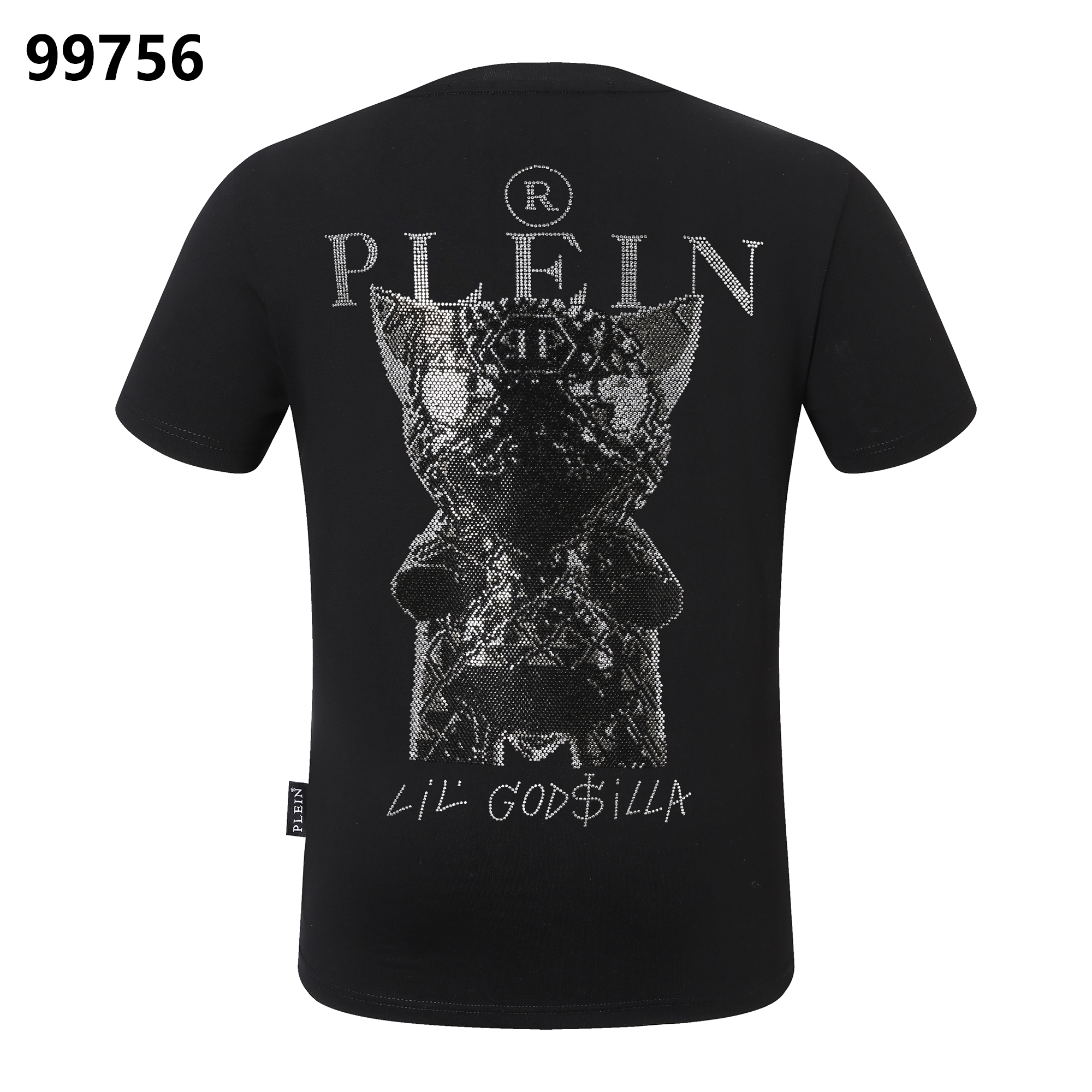 PHILIPP PLEIN リトルダイナソー ラインストーン ラウンドネックTシャツ