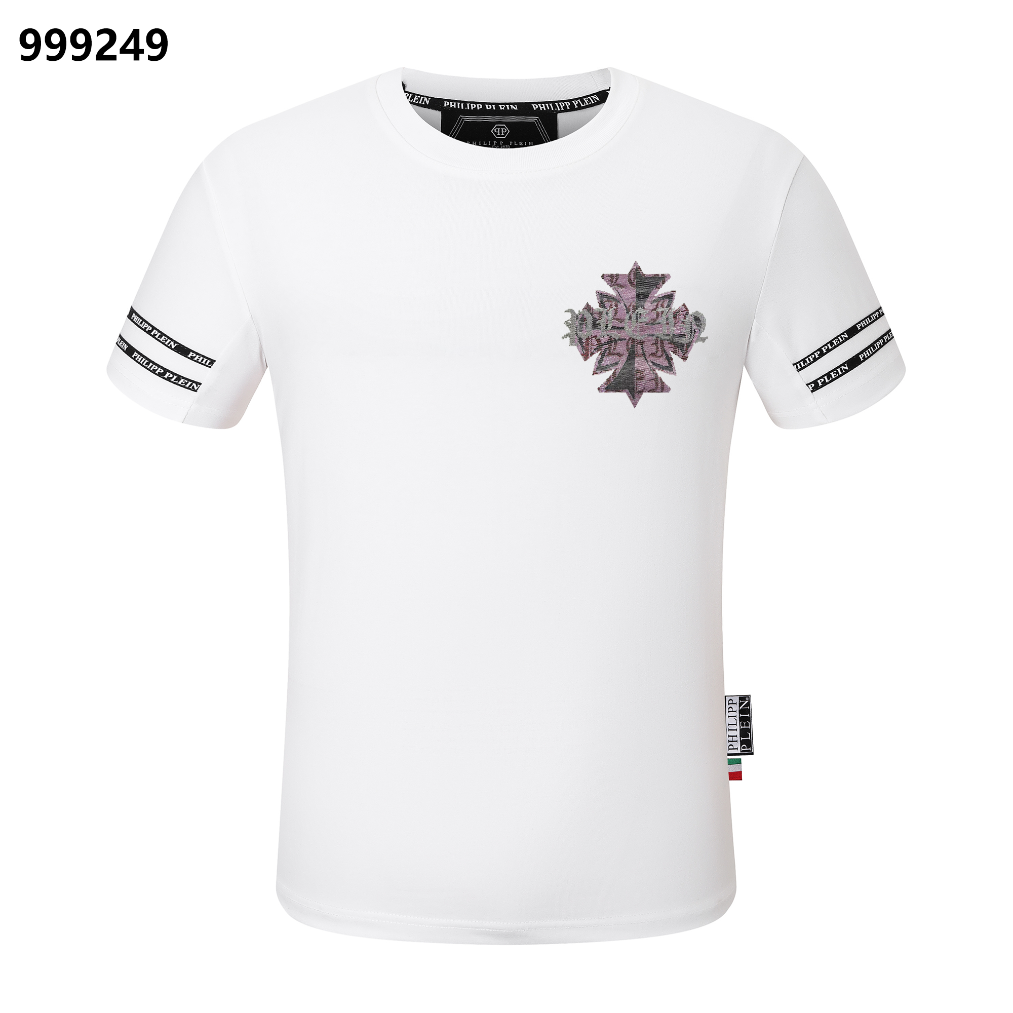フィリップ プレイン サンクリット メープル リーフ クルーネック Tシャツ