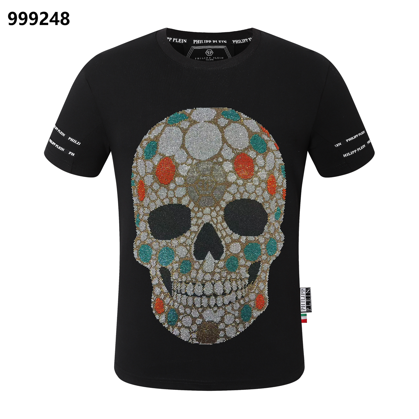 PHILIPP PLEIN T-Shirt mit Totenkopf-Print und Rundhalsausschnitt