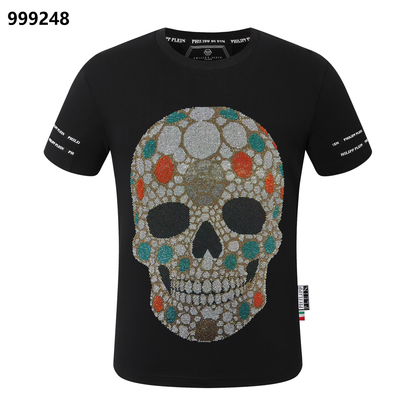 PHILIPP PLEIN T-Shirt mit Totenkopf-Print und Rundhalsausschnitt