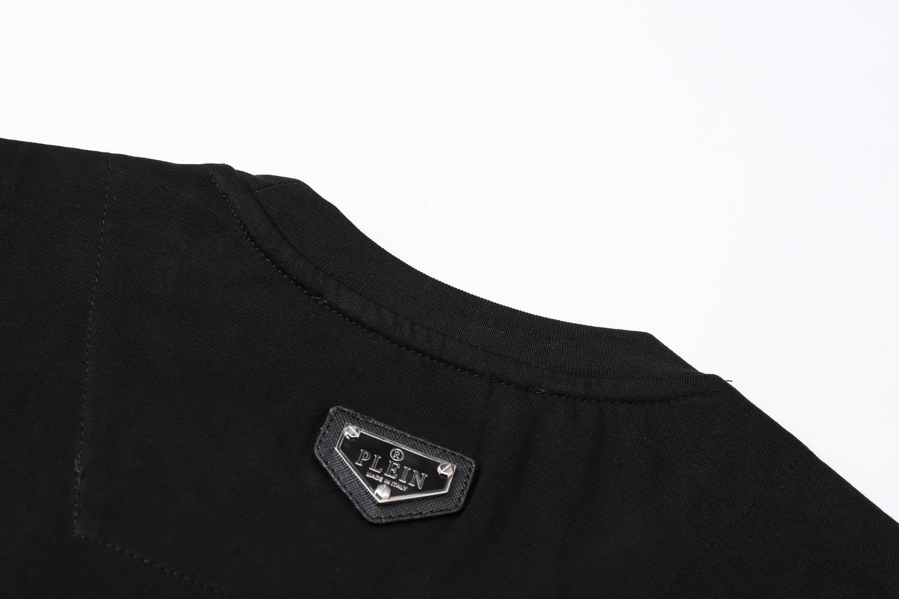 PHILIPP PLEIN ピンク レースカープリント クルーネック Tシャツ