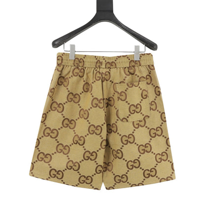 Gucci Shorts with All-Over Double G Logo Print