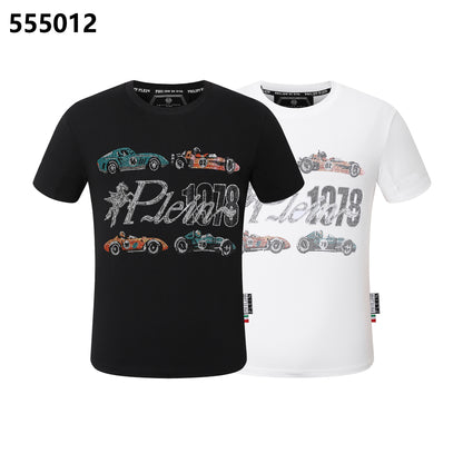 PHILIPP PLEIN Rundhals-T-Shirt mit Racing-Print