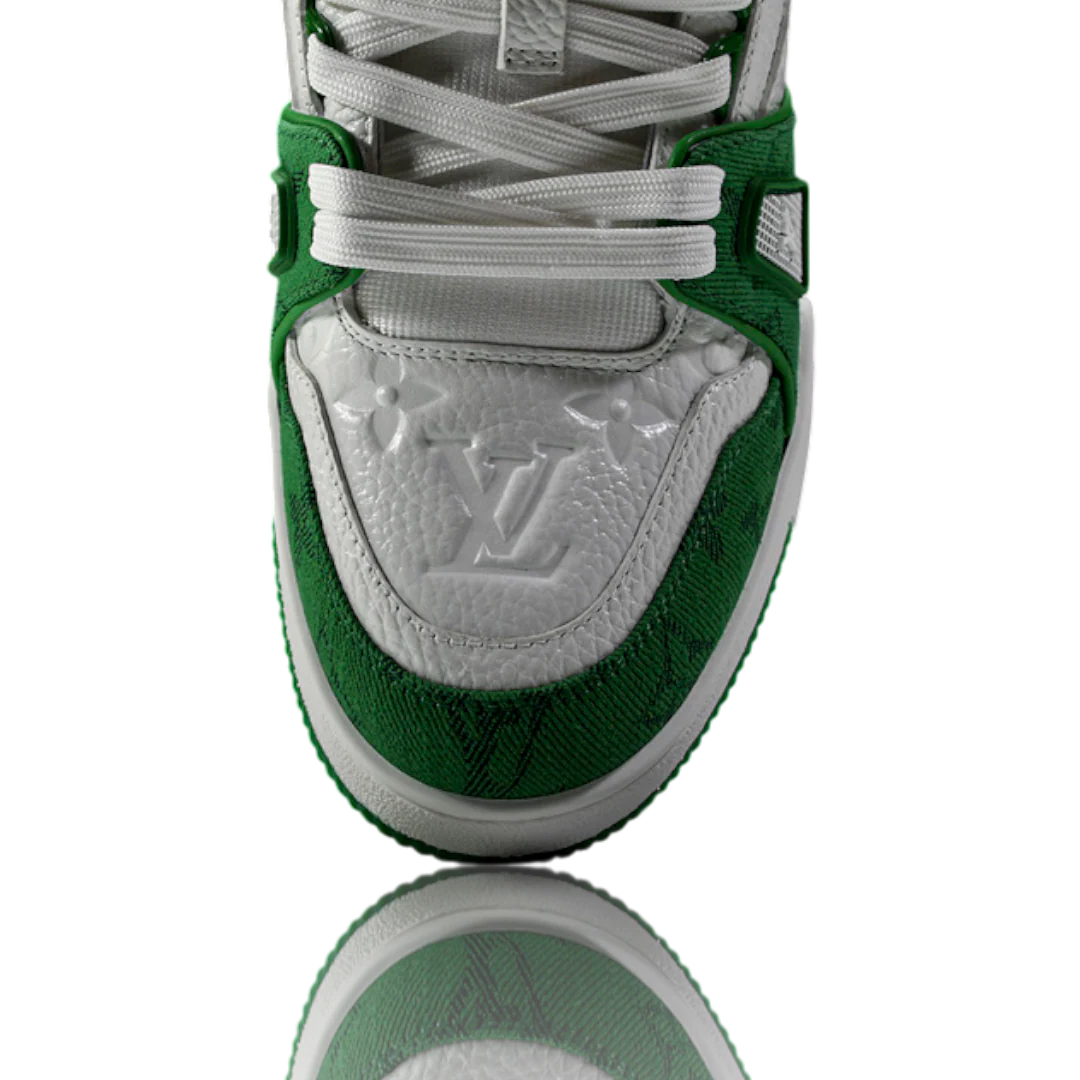 Louis Vuittоп Trainer Low 'Monogram Denim White Green'