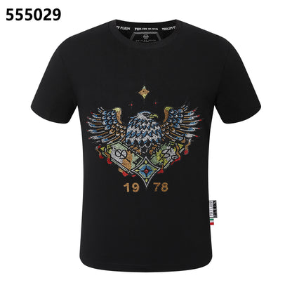 PHILIPP PLEIN Round-Neck T-Shirt with Eagle Design