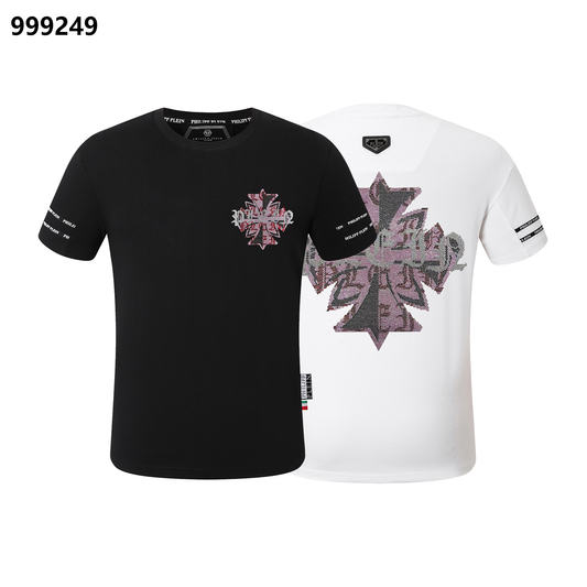 PHILIPP PLEIN Sanskrit Maple Leaf Crew Neck T-Shirt
