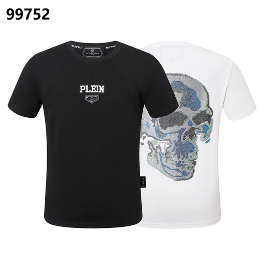 PHILIPP PLEIN Skull-Print Rhinestone-Embellished Crew-Neck T-Shirt