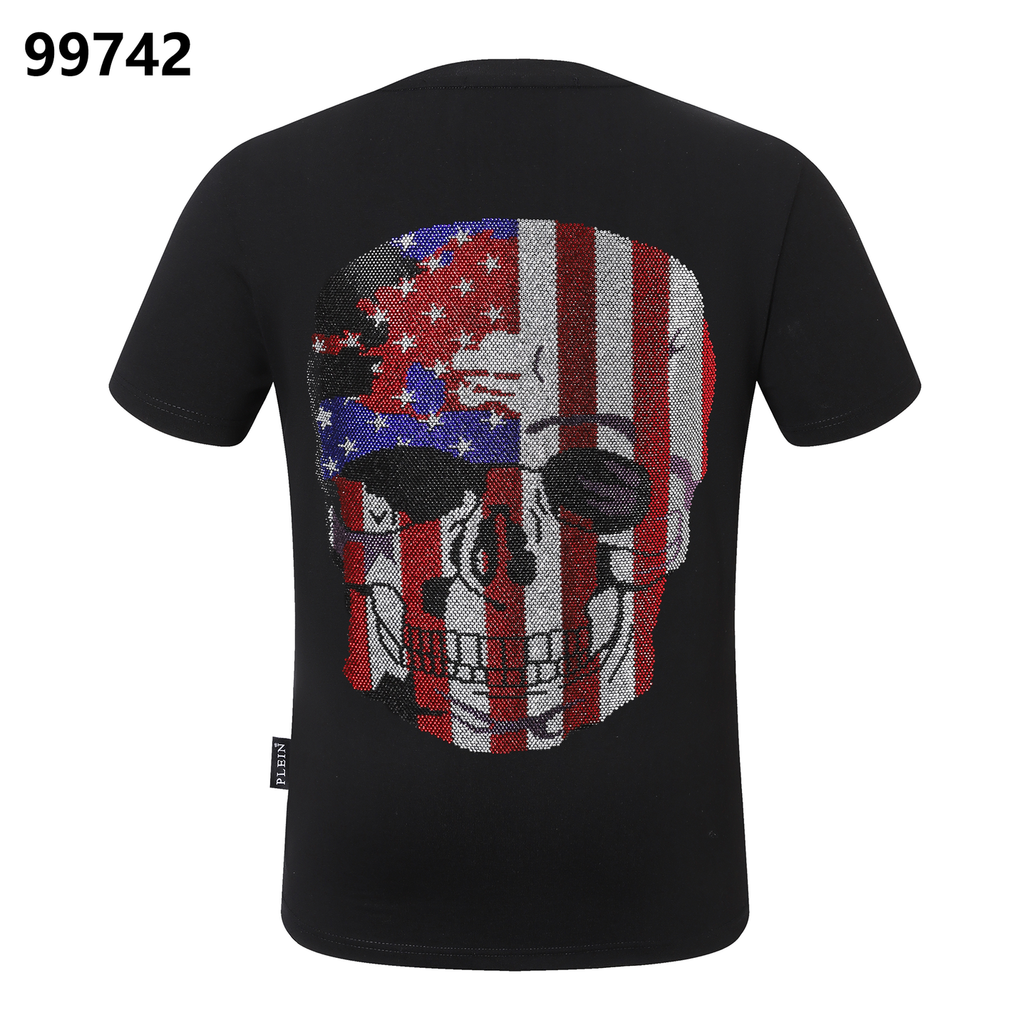 PHILIPP PLEIN Rundhals-T-Shirt Skull America