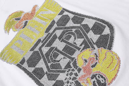 PHILIPP PLEIN Round-Neck T-Shirt with a Little Yellow Duck Design