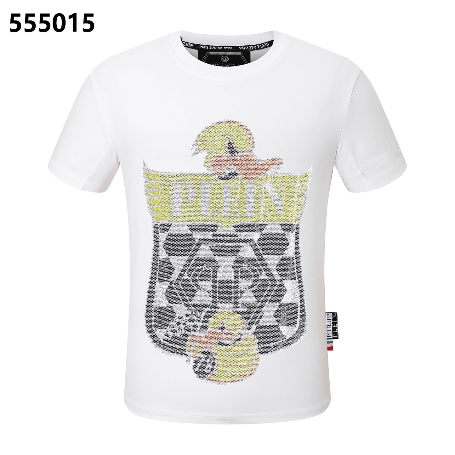 PHILIPP PLEIN Round-Neck T-Shirt with a Little Yellow Duck Design