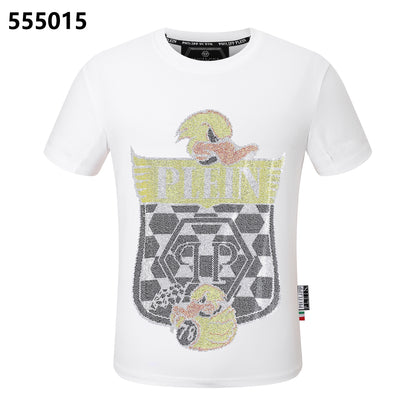 PHILIPP PLEIN Round-Neck T-Shirt with a Little Yellow Duck Design