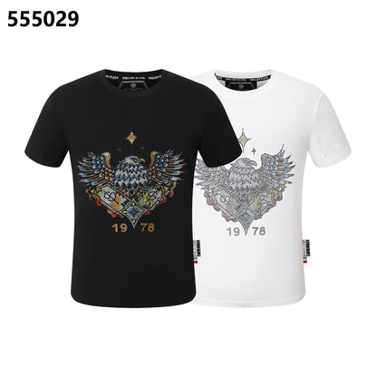 PHILIPP PLEIN Round-Neck T-Shirt with Eagle Design