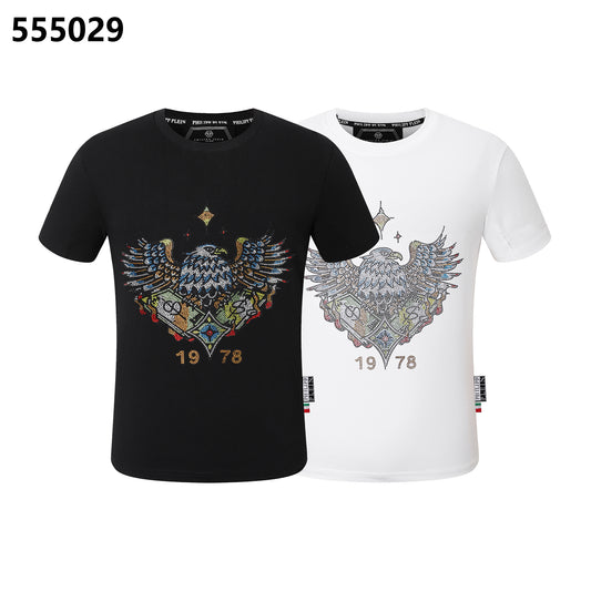 PHILIPP PLEIN Round-Neck T-Shirt with Eagle Design