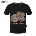 PHILIPP PLEIN オレンジプリント ラウンドネックTシャツ