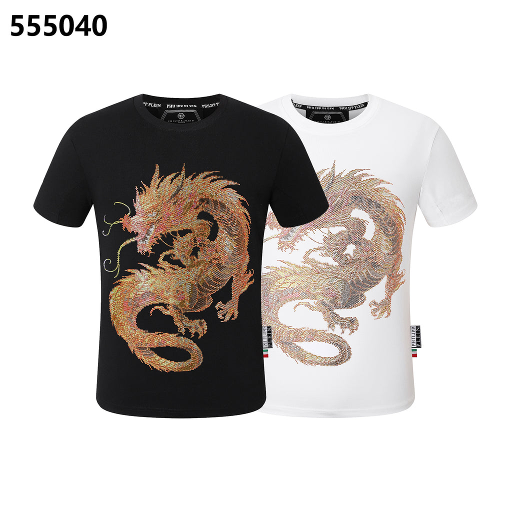PHILIPP PLEIN ドラゴンデザイン ラウンドネック Tシャツ
