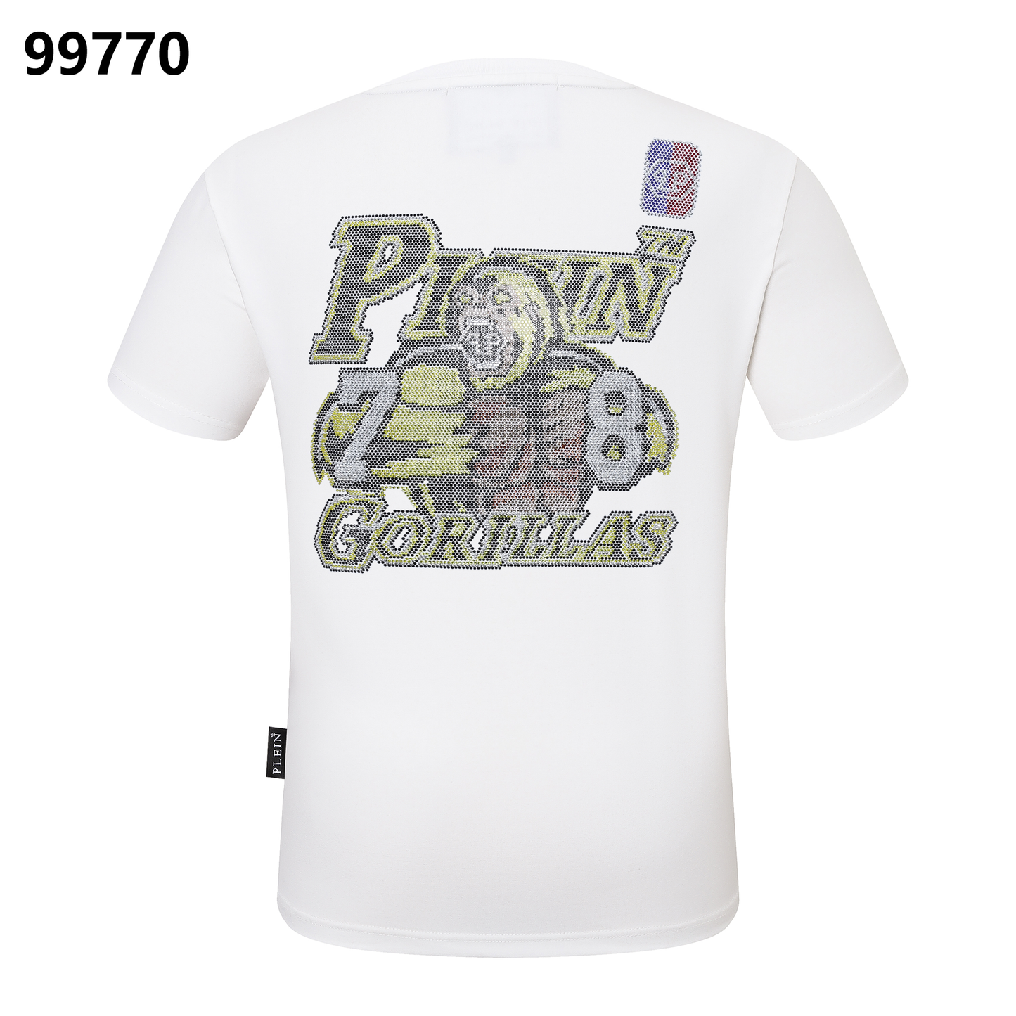 PHILIPP PLEIN Rundhals-T-Shirt mit Tigerkopf-Design