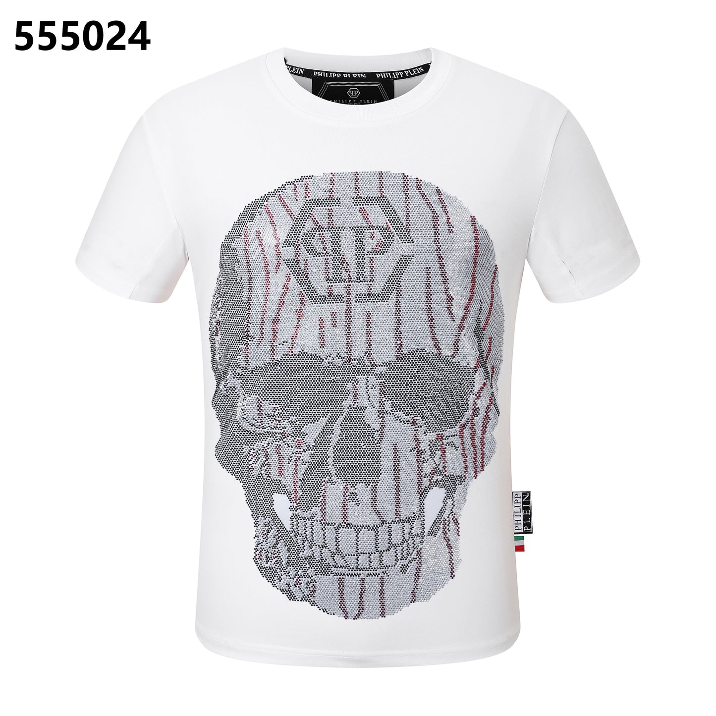 PHILIPP PLEIN Rundhals-T-Shirt mit Totenkopf-Design