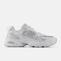 New Balance 530 White with Silver Metalic