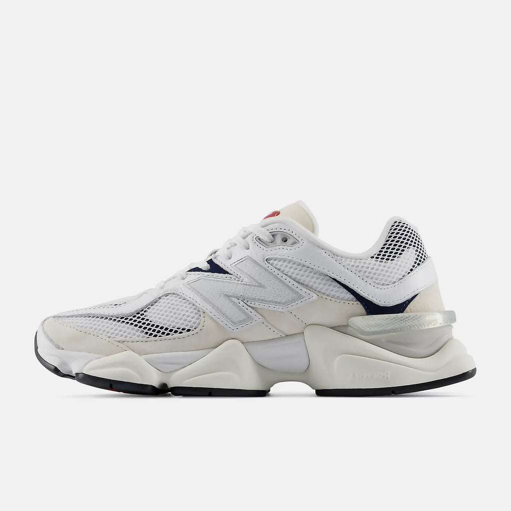 New Balance 9060 WHITE with SHADOW RED